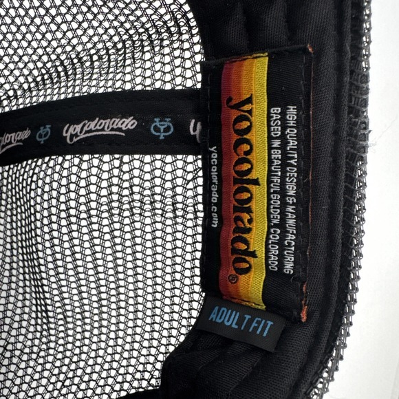 Yo Colorado Black and Gray Mesh Snapback Baseball Trucker Hat Adult Fit - Picture 7 of 8